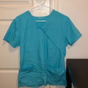 Light Blue Scrub Top